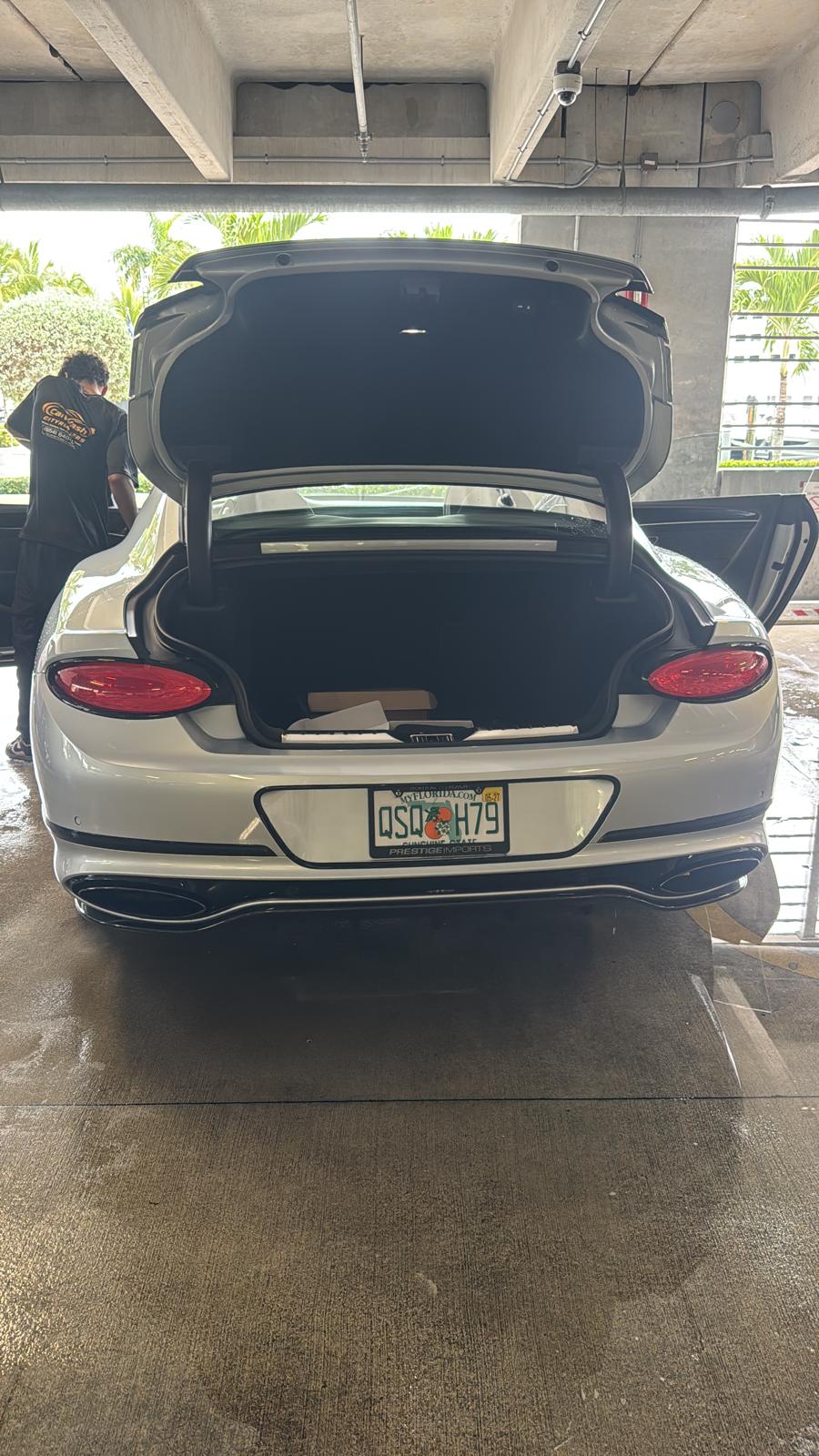 Bentley receiving premium detailing care