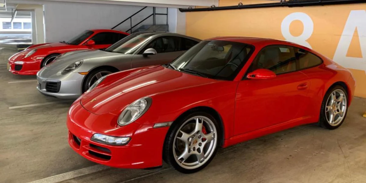 Collection of polished Porsche vehicles